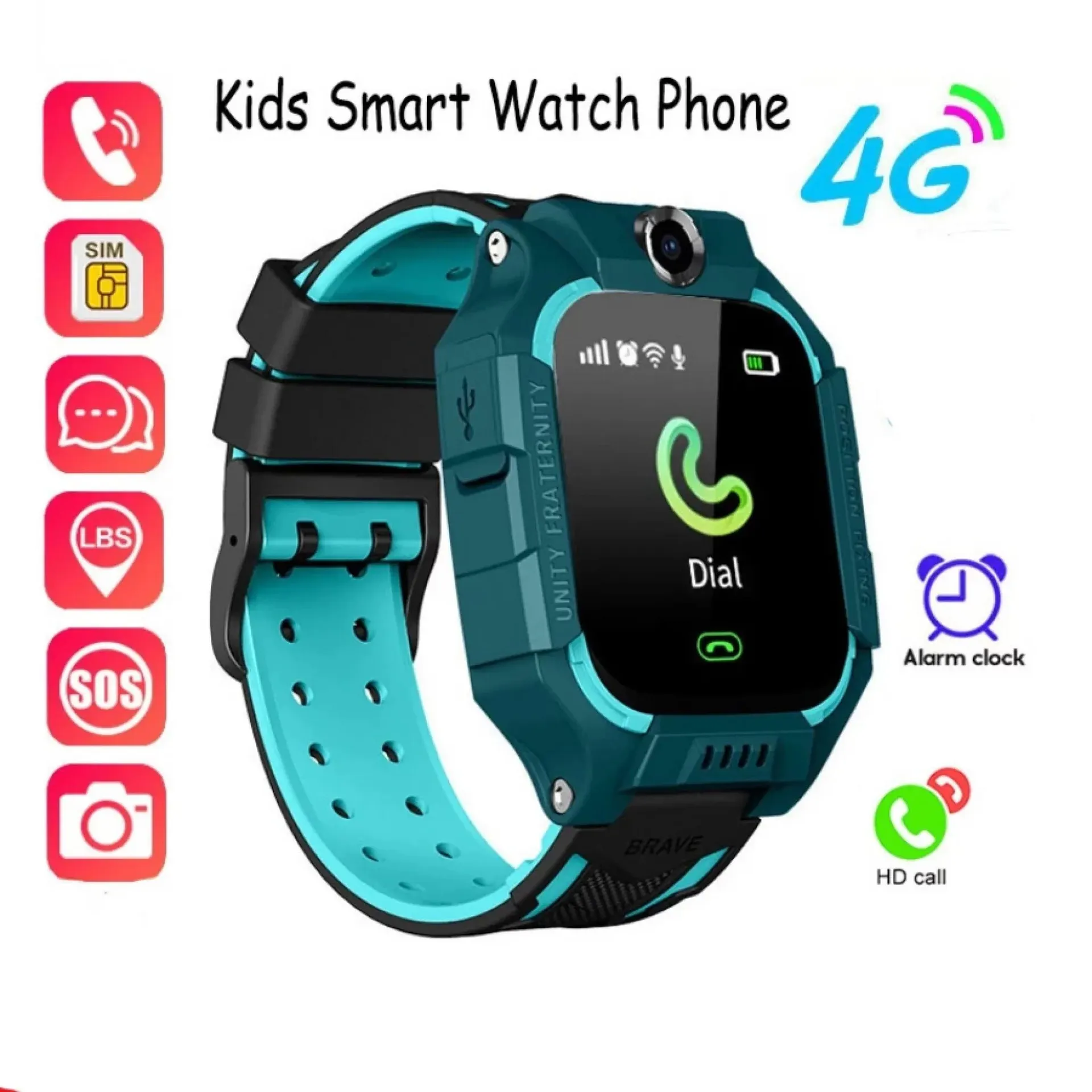 Nuevo reloj inteligente para niños, rastreador SOS LBS, ubicación para niños, reloj inteligente, cámara IP67, juguete de aprendizaje impermeable, reloj inteligente 2G