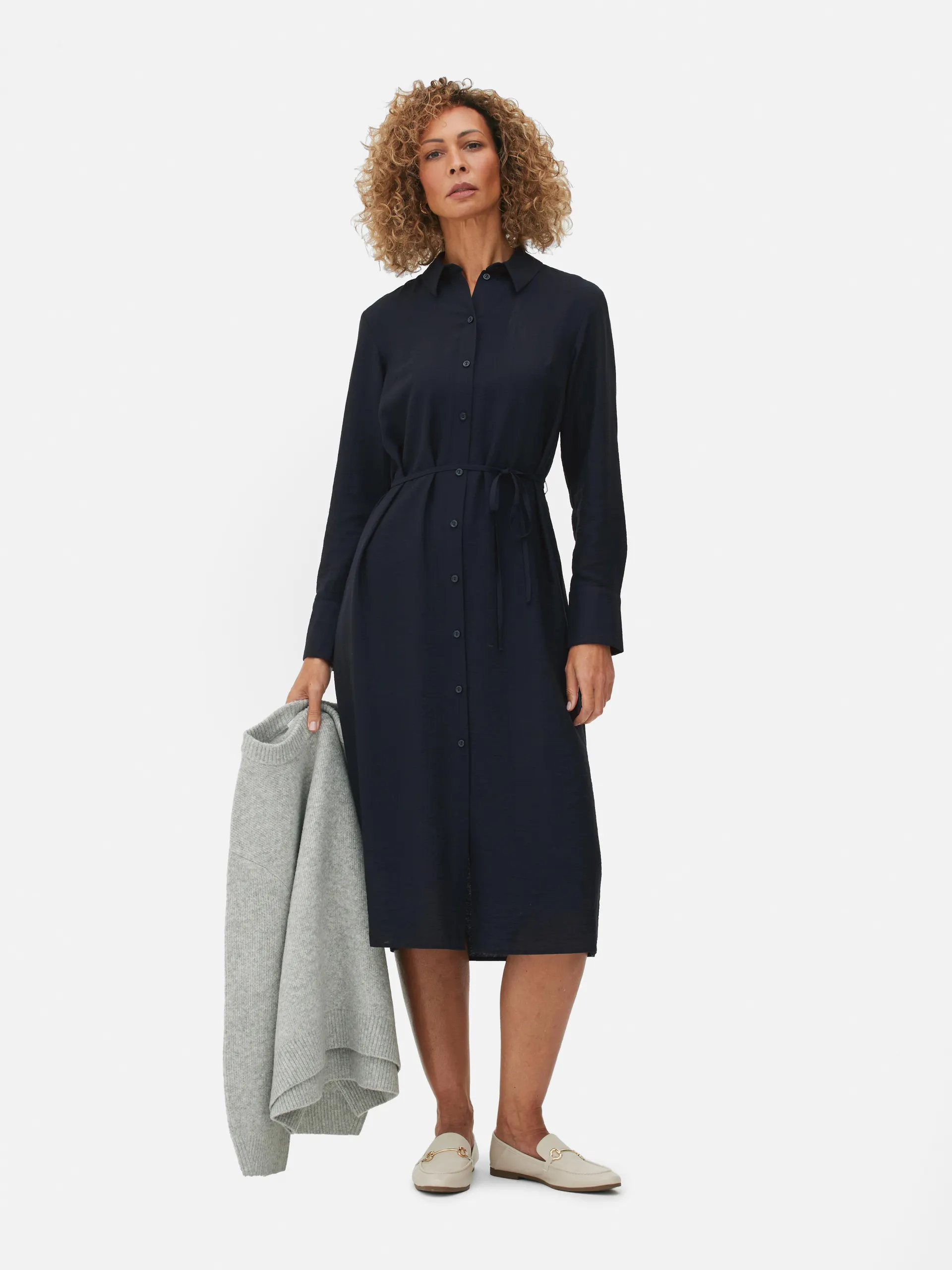 Vestido camisero midi