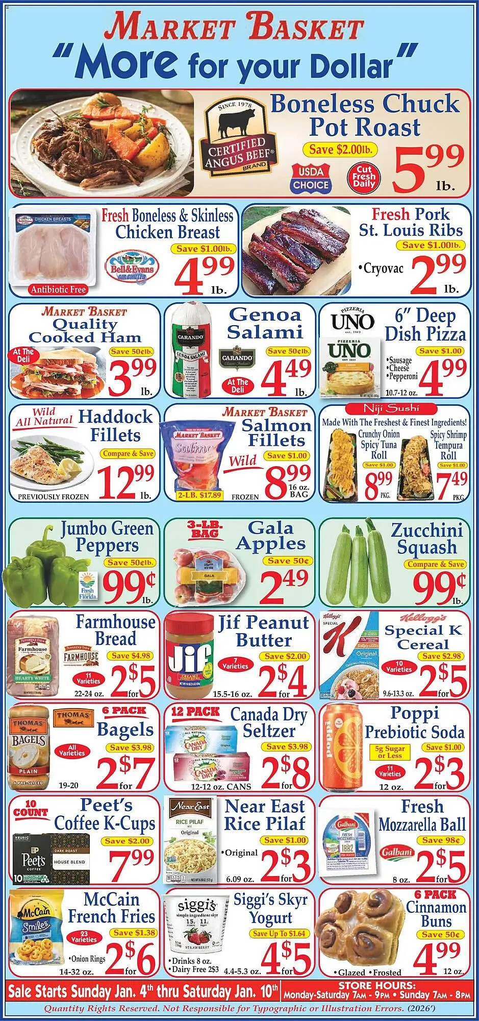 Weekly ad Market Basket weekly ad from January 4 to January 10 2026 - Page 1