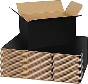 30 Pack 11x6x6 Black Shipping Boxes Medium, Mailer Cardboard Boxes for Shipping Packing Mailing