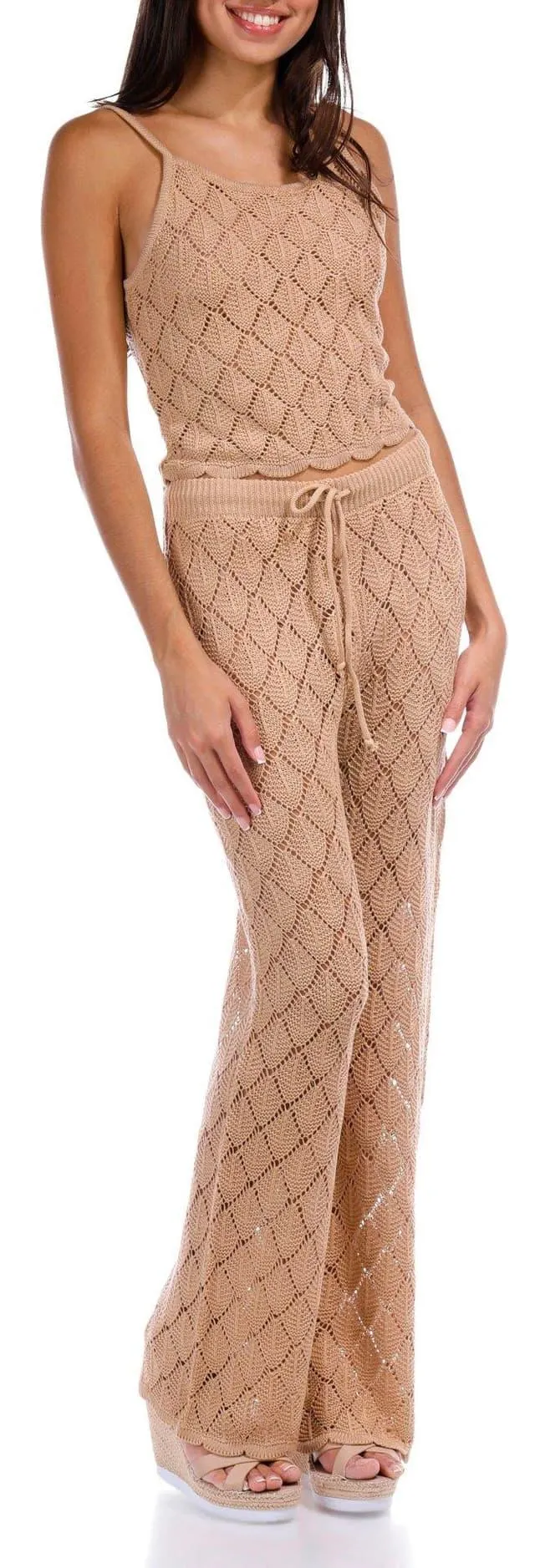 Jolie & Joy Juniors 2 pc Crochet Tank and Pants Set