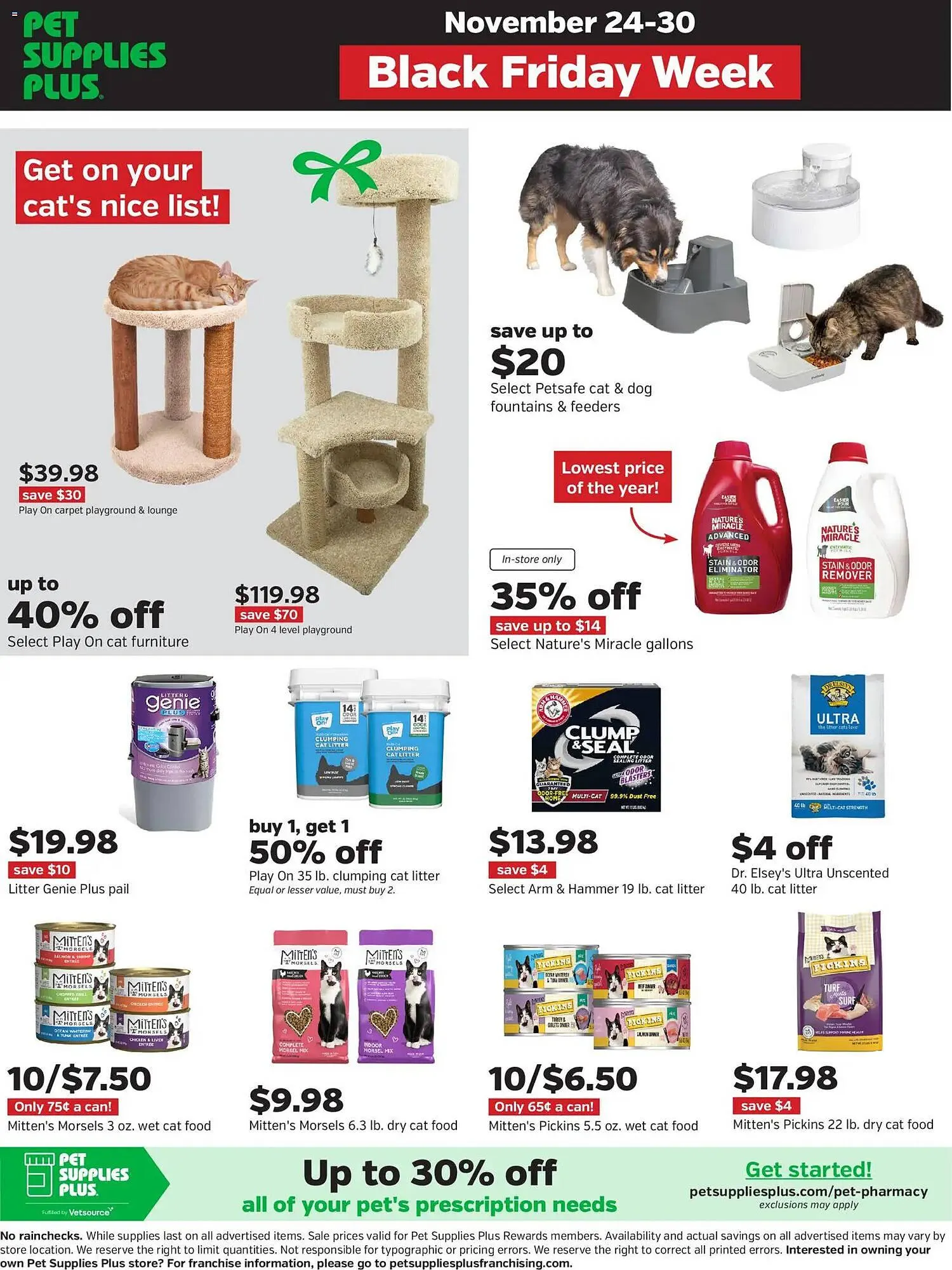 Weekly promotion Pet Supplies Plus flyer spanning from November 24 to November 30 2025 - Page 8 for Catalogue 365