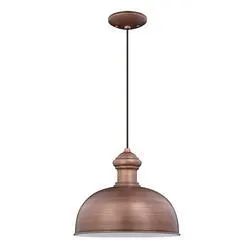 Patriot Lighting® Lincoln Brushed Copper 13" Outdoor Pendant Light
