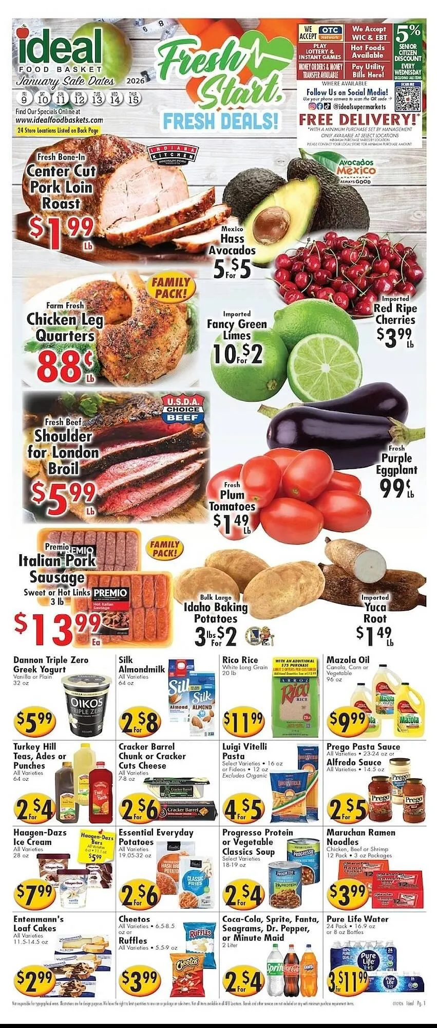 Weekly ad Ideal Food Basket circular from January 9 to January 15 2026 - Page 1