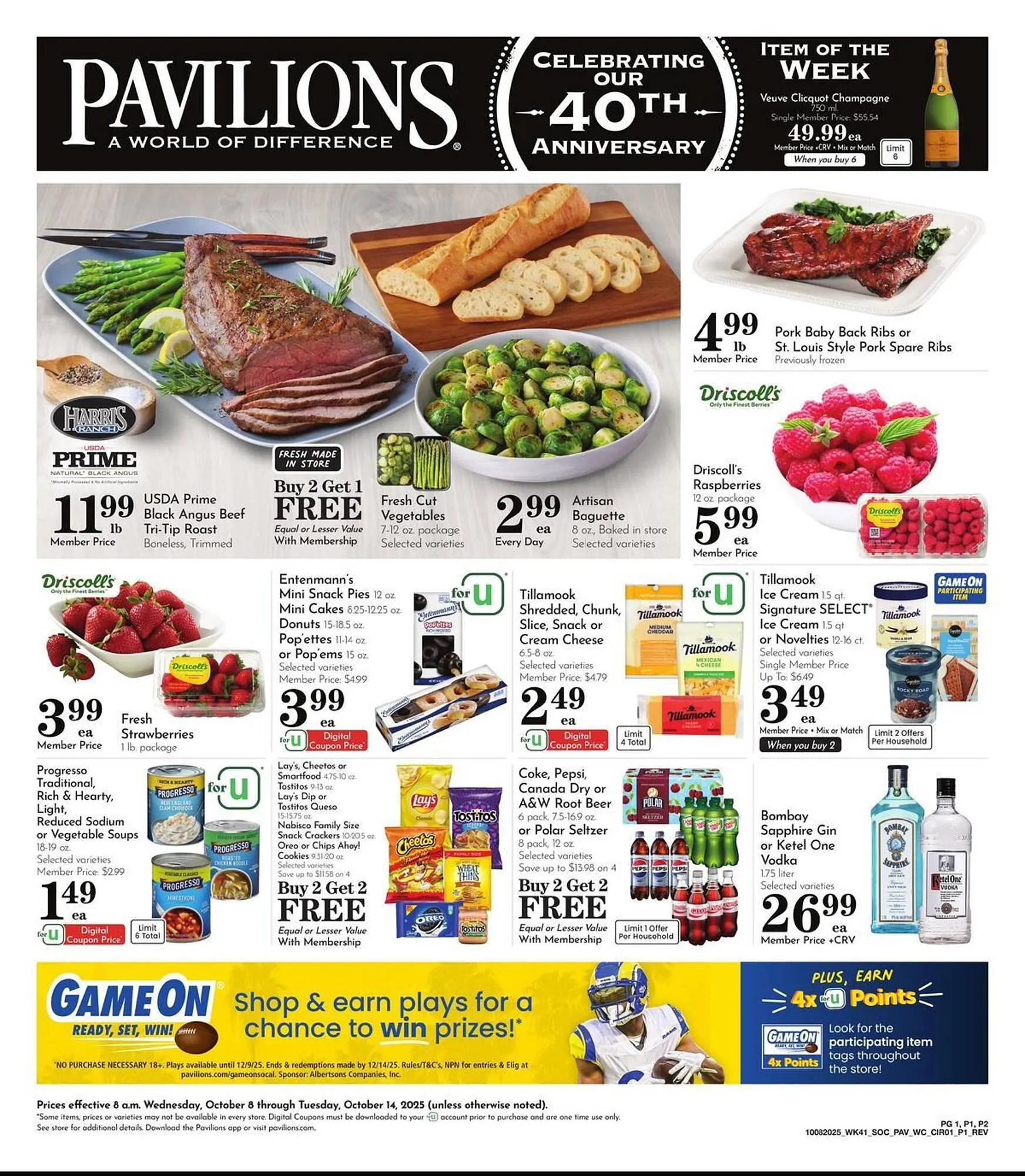 Weekly ad Pavilions weekly ad from October 8 to October 14 2025 - Page 1