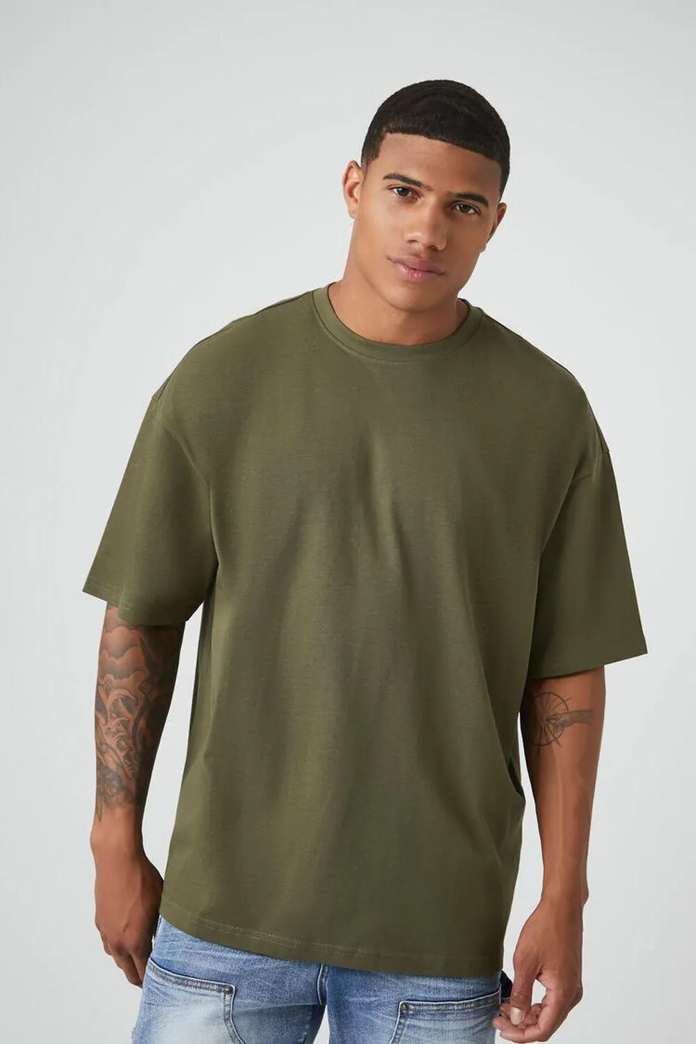 Oversized Cotton Crew Tee