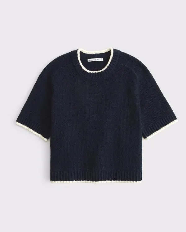 The A&F Madeline Textural Crew Sweater Tee