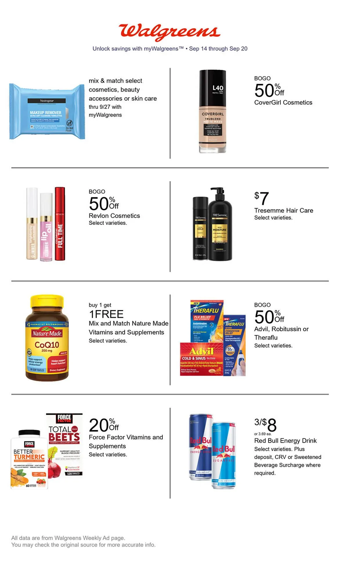Weekly ad Walgreens weekly ad from September 14 to September 20 2025 - Page 1