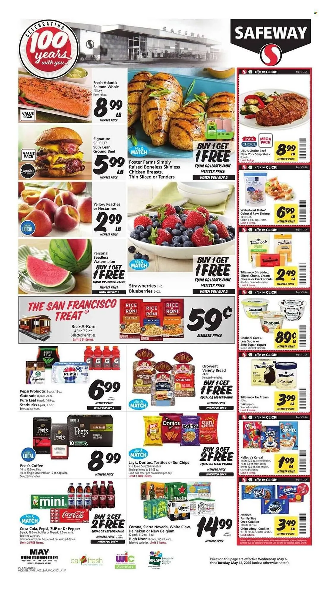 Weekly promotion Safeway weekly ad spanning from May 6 to May 12 2026 - Page 1 for Catalogue 365