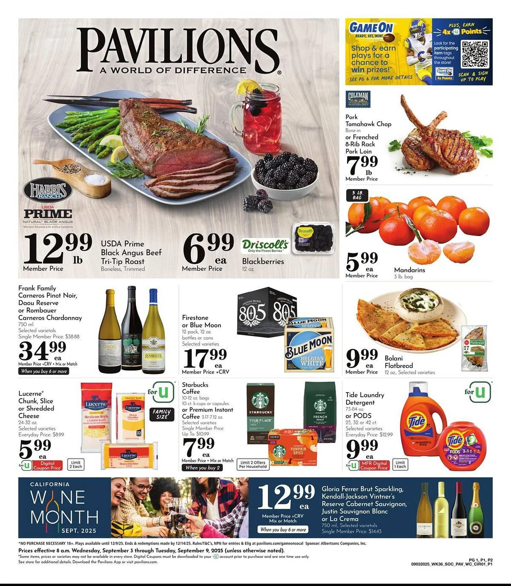 Weekly ad Pavilions weekly ad from September 3 to September 9 2025 - Page 1