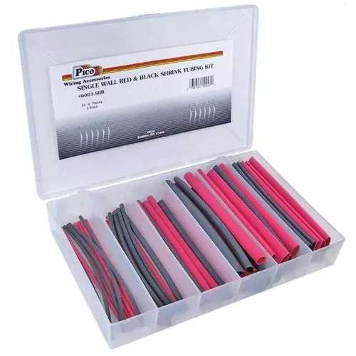 Pico Single Wall Red and Black Shrink Tube Assortment Kit