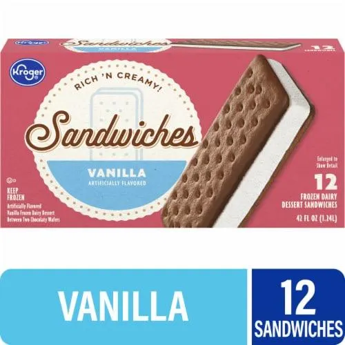 Kroger® Vanilla Frozen Dairy Dessert Sandwiches