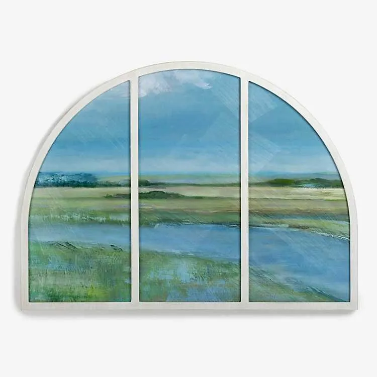 Sun-Kissed Meadow Paneled Arch Framed Art Print