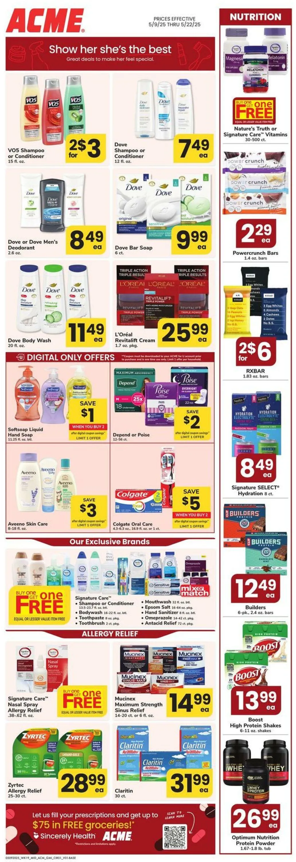 Catálogo de Acme Current weekly ad 9 de mayo al 22 de mayo 2025 - Página 1