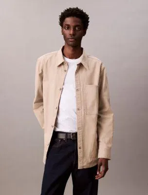 Canvas Relaxed Shirt Jacket
