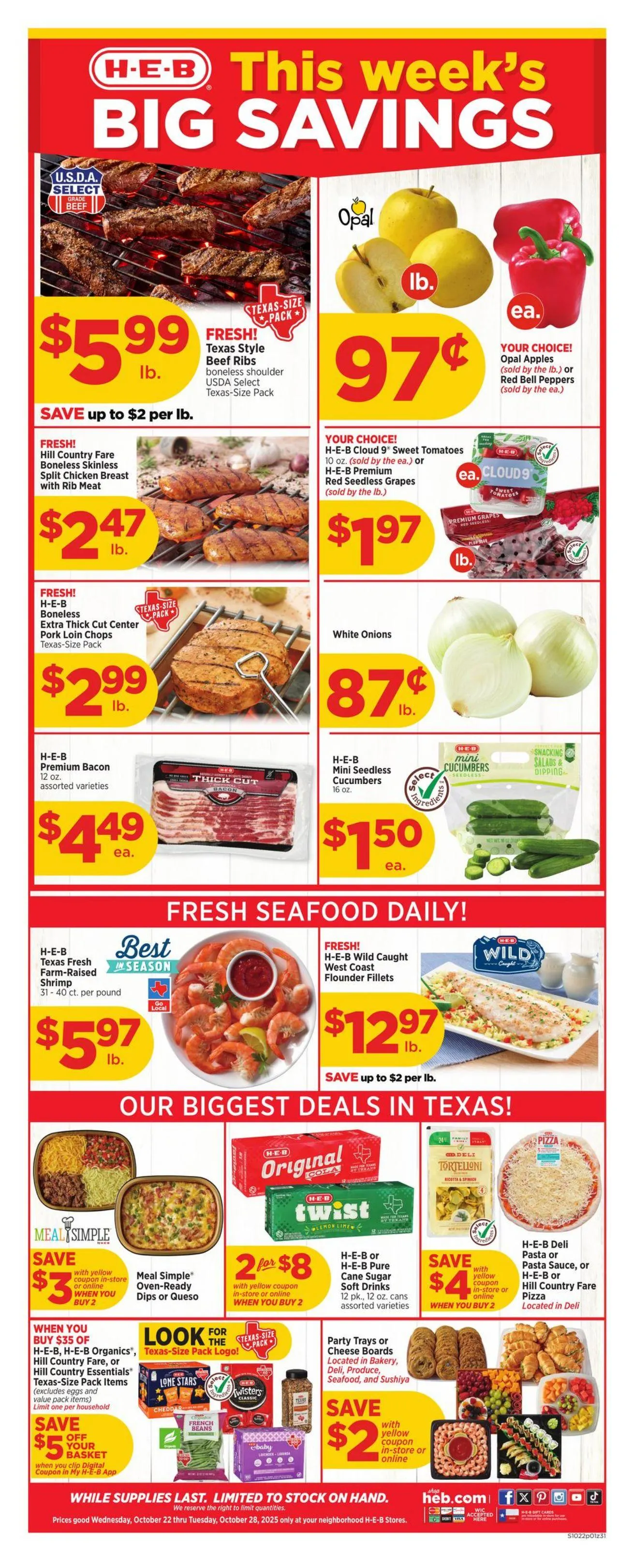 Weekly ad H-E-B Current weekly ad from October 22 to October 28 2025 - Page 1