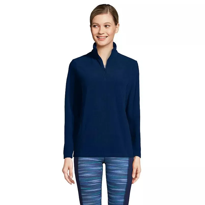 Women's Lands' End Quarter-Zip Fleece Pullover