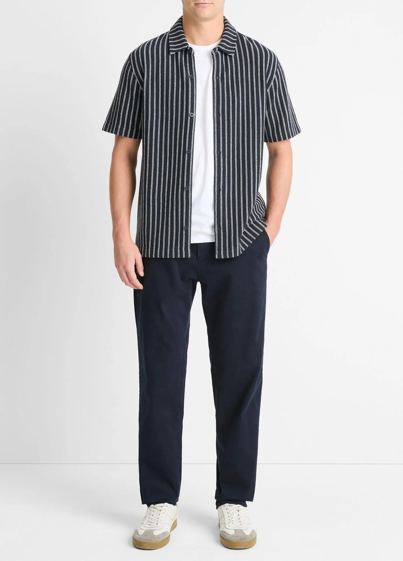 Striped Cotton-Blend Bouclé Shirt