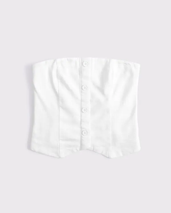 Strapless Cropped Vest Top
