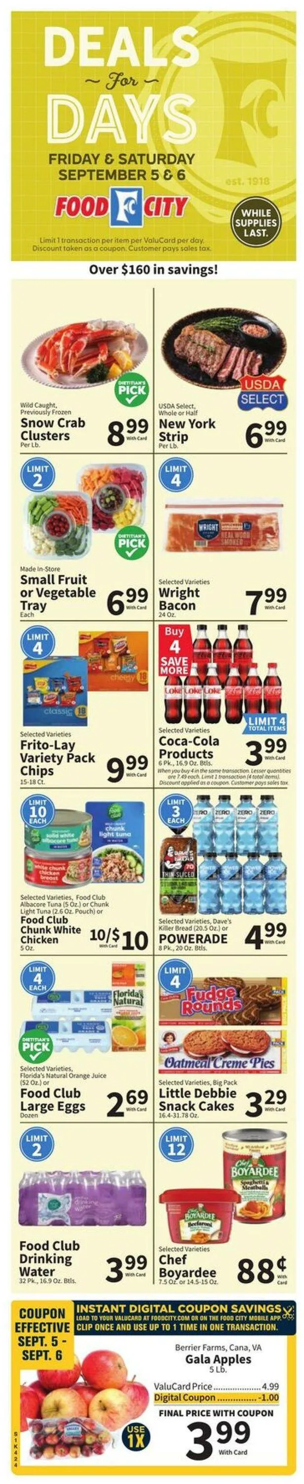 Weekly ad Food City Current weekly ad from September 3 to September 9 2025 - Page 1