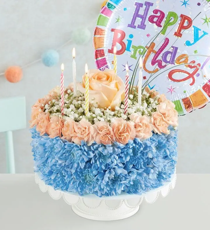 Birthday Wishes Flower Cake® Coastal