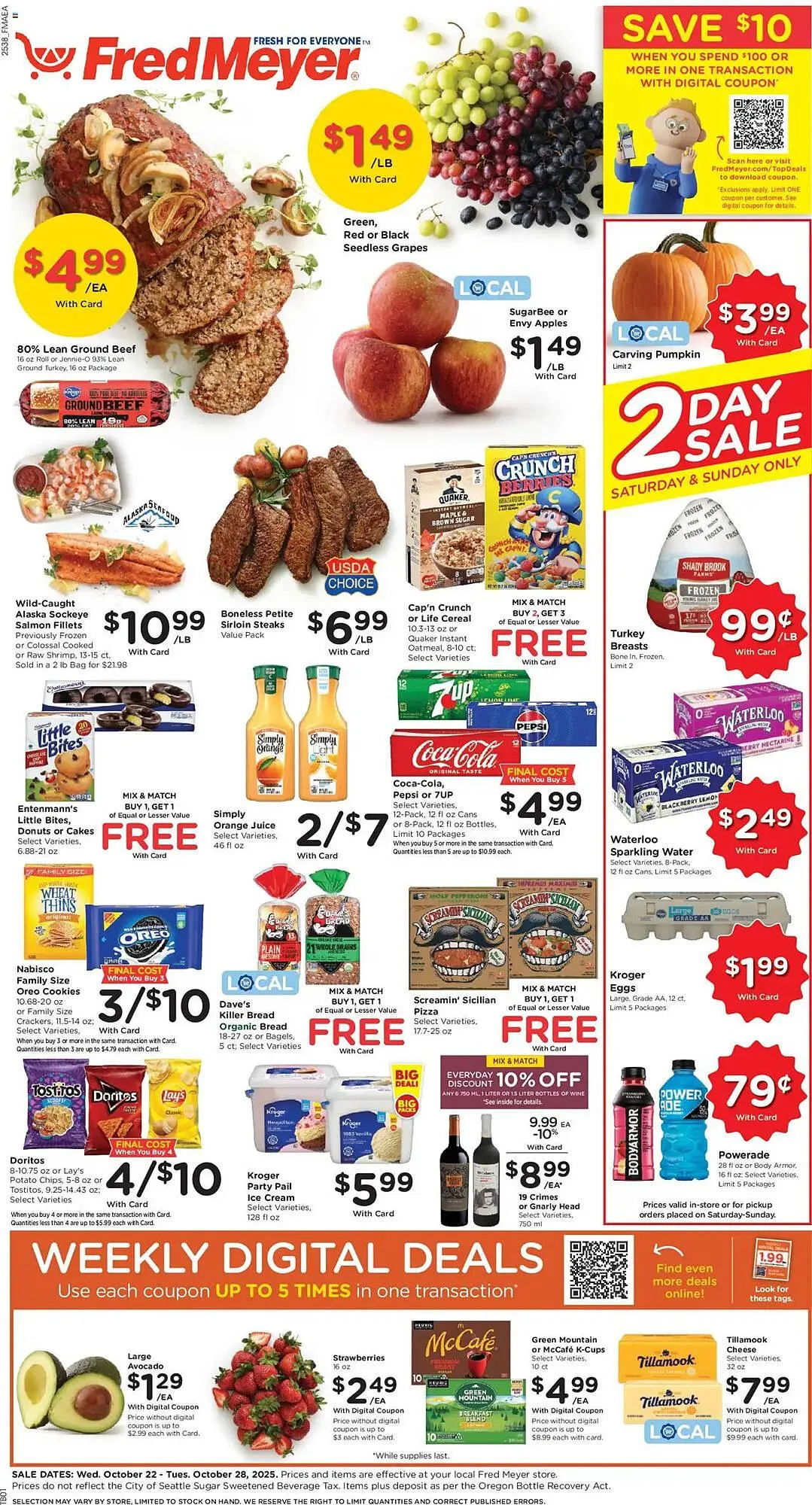 Weekly ad Fred Meyer weekly ad from October 22 to October 28 2025 - Page 1