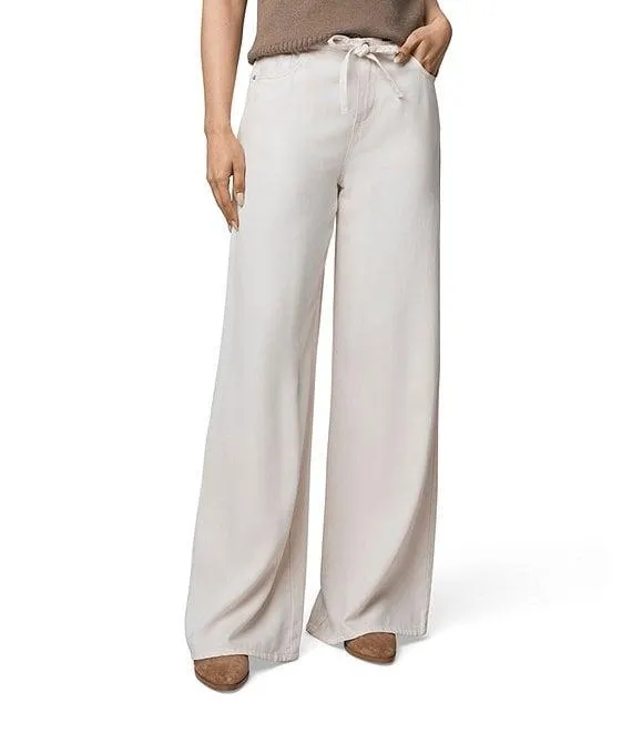 Soft Woven Leopard Print Mid Rise Drawstring Pants