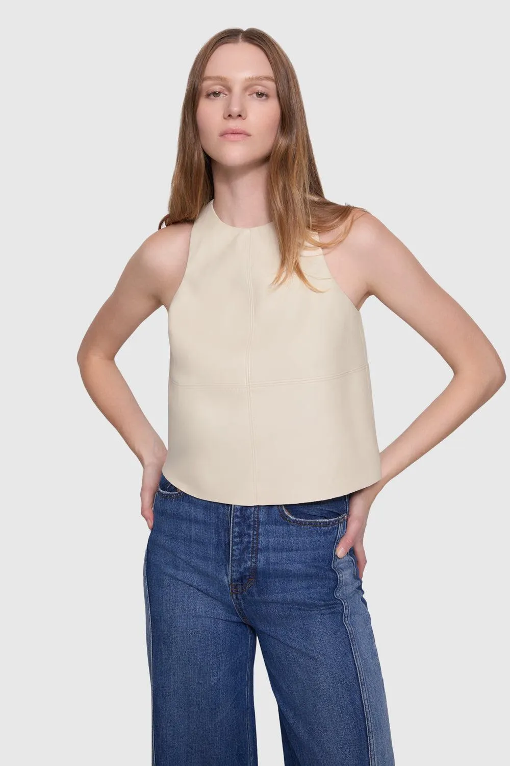Nora Faux Leather Halter