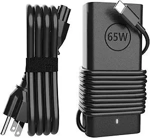 65W 45 Watt USB Type C Laptop Charger Compatible with Dell XPS 13, Latitude 5440 5540 5450 5420 7420 5520 E5440 E5430 5320 7440 5430 5530 7430 7450 Power Cord, Chromebook 3100 2in1 Computer AC Adapter
