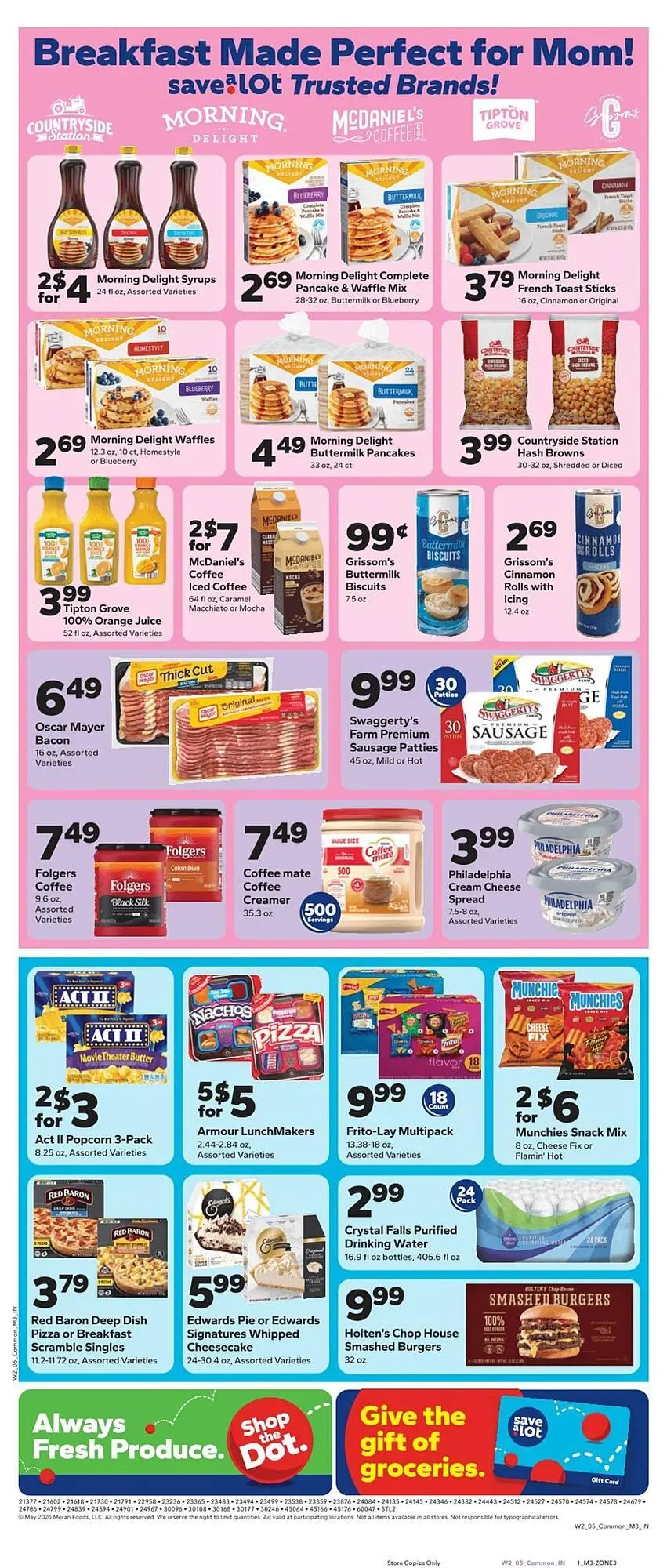 Weekly promotion Save a Lot weekly ad spanning from May 3 to May 9 2026 - Page 2 for Catalogue 365