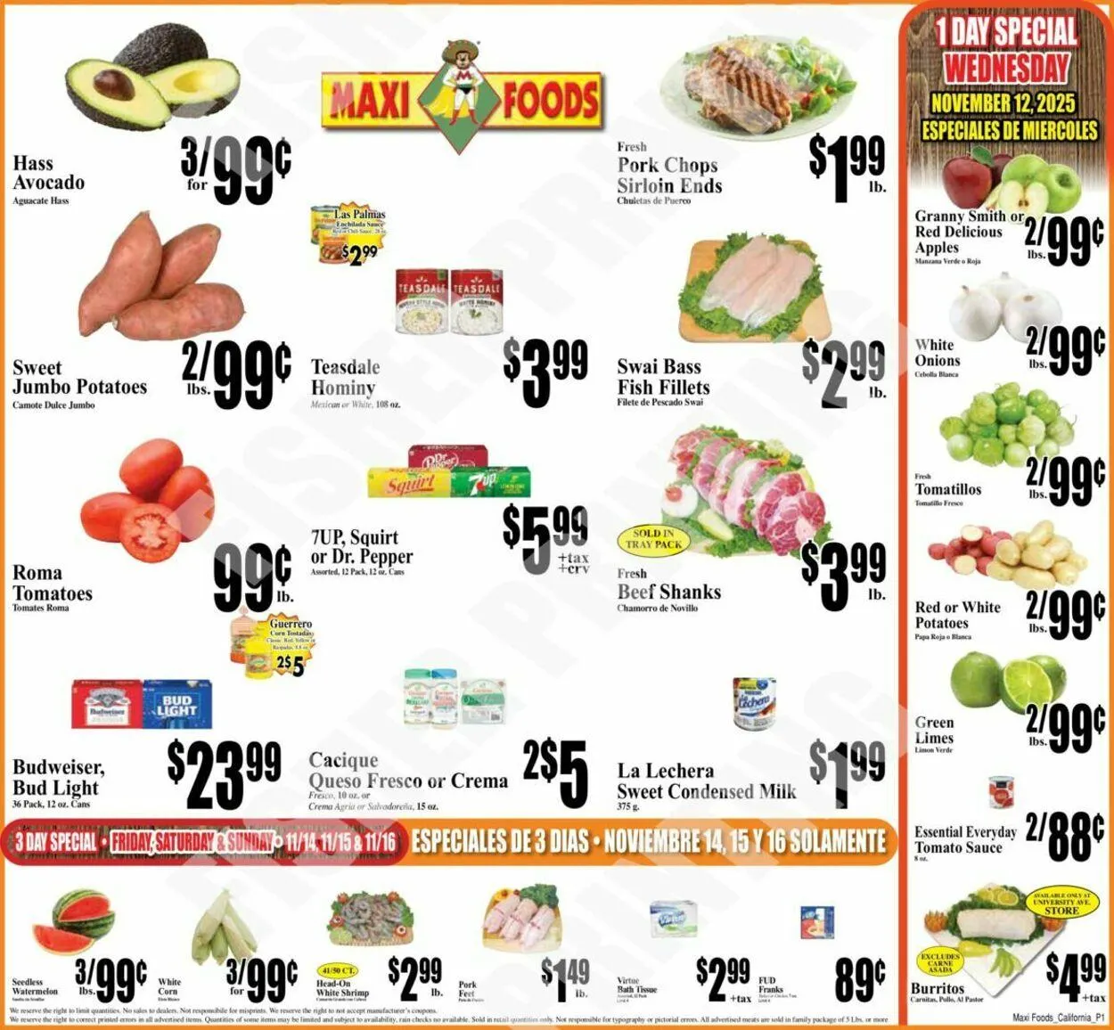 Weekly ad Maxi Foods Current weekly ad from November 12 to November 18 2025 - Page 1