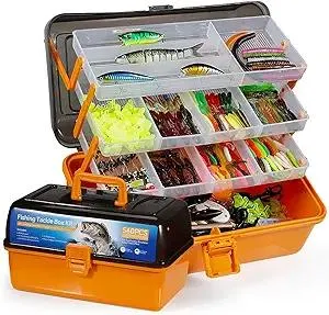 560PCS Fishing Lures Kit with Large 4-Layer Tackle Box, Complete Freshwater Bass Fishing Gear Set with Pliers, Hooks, Crankbait, Sinkers, Jigs, Weights & More Accessories, Gift for Men