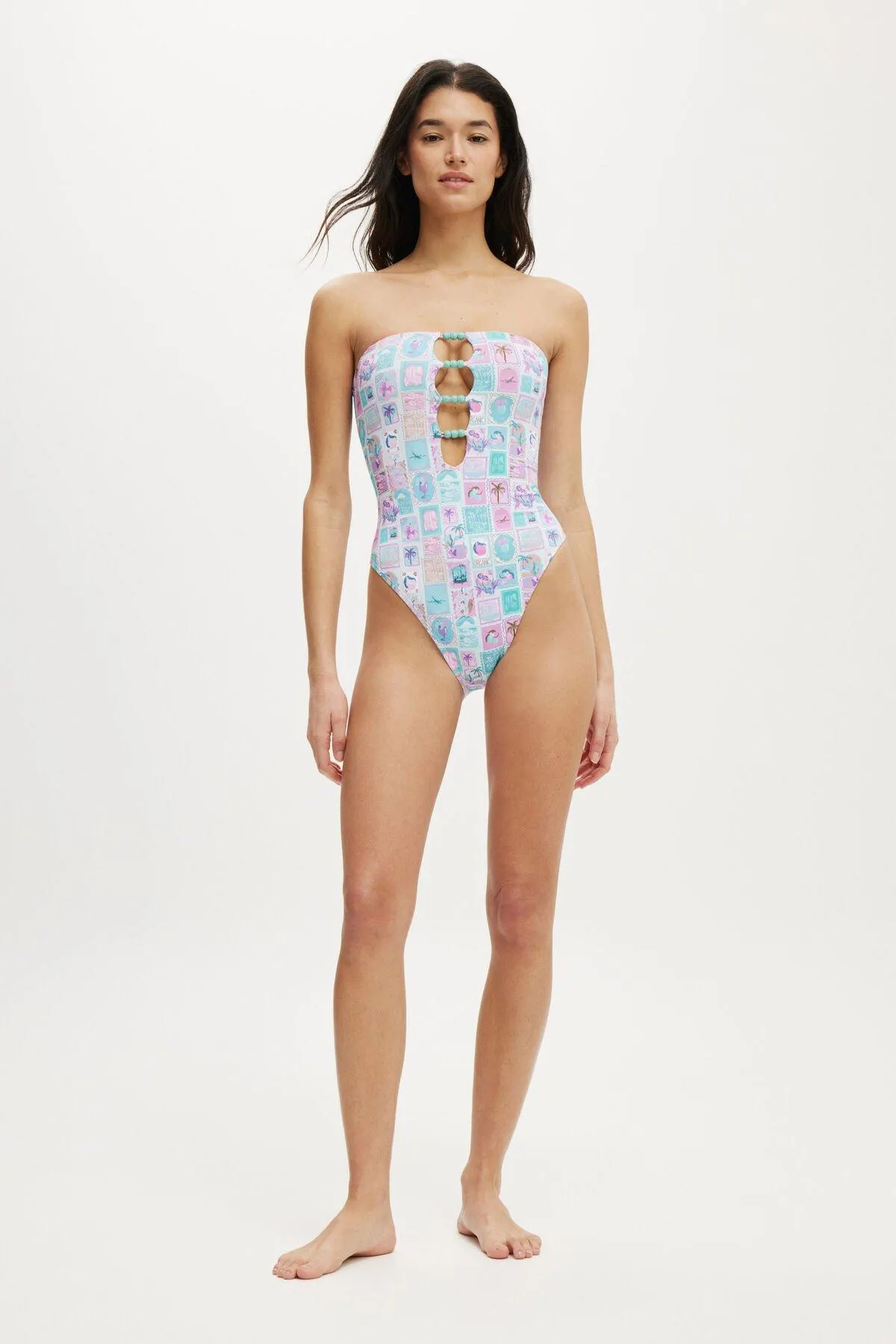 Cut Out Strapless One Piece Brazilian