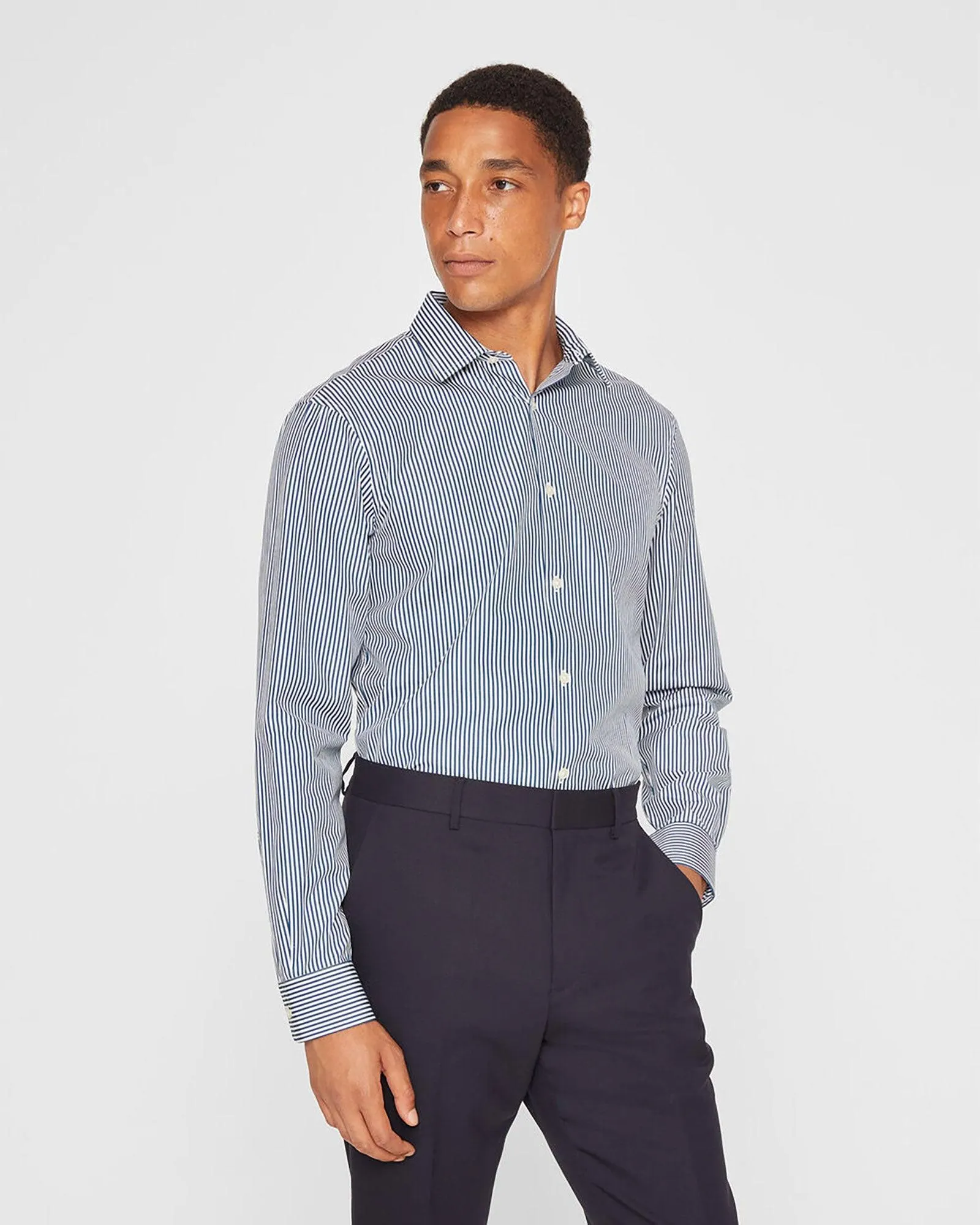 Stripe Poplin Dress Shirt