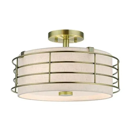 Livex Lighting Blanchard Large Semi Flush Ceiling Light