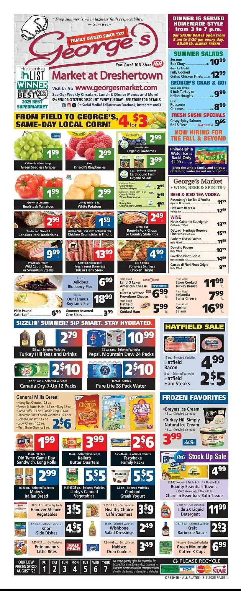 Weekly ad George's Market Weekly Ad from August 1 to August 7 2025 - Page 1