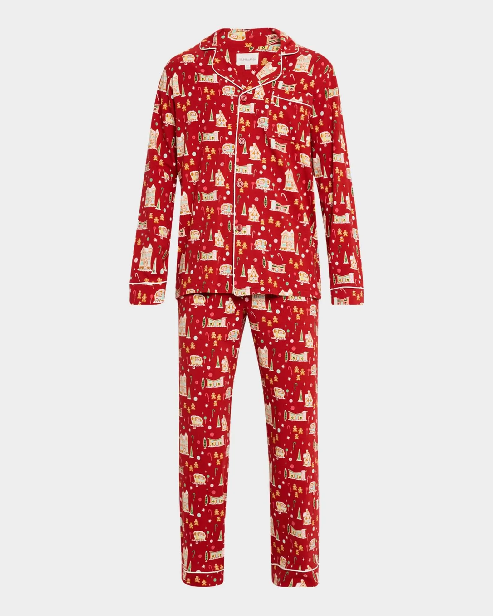 Men's Gingerbread Long-Sleeve Pajama Set