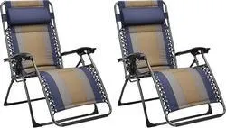 Padded Blue Zero Gravity Chair - 2 Pack