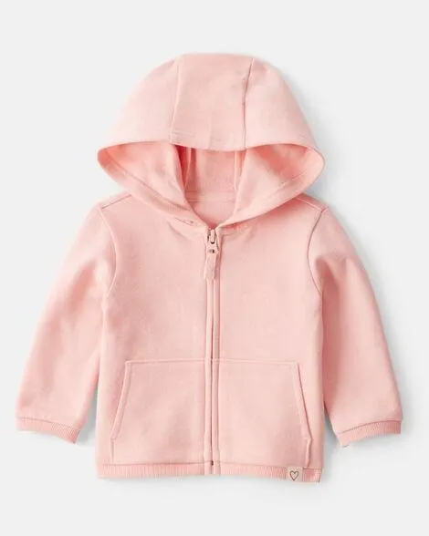 Baby Girl Long-Sleeve Zip-Up Jacket - Pink