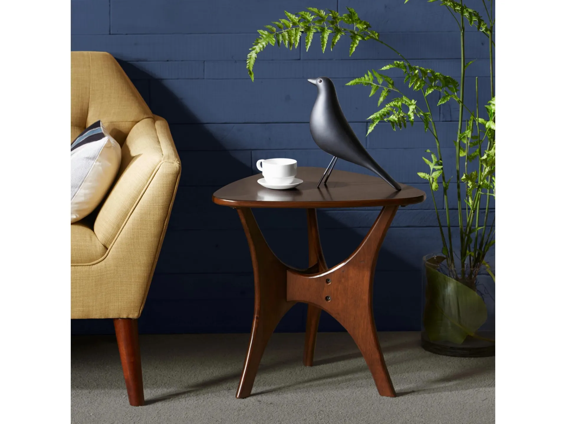 Sheridan Triangle Wood Side Table