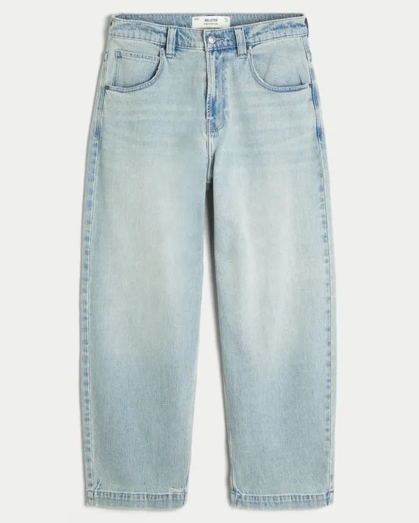 Light Wash Skater Baggy Jeans