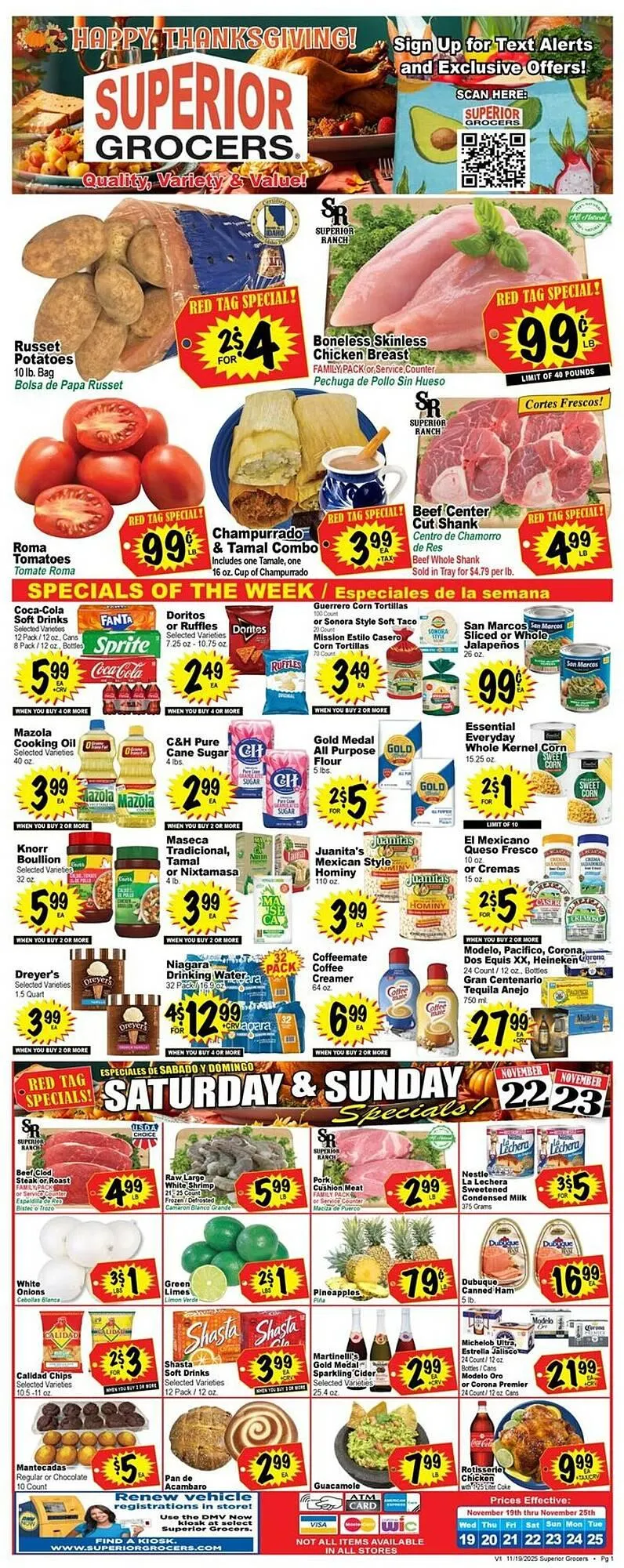 Weekly ad Superior Grocers weekly ad from November 19 to November 25 2025 - Page 1