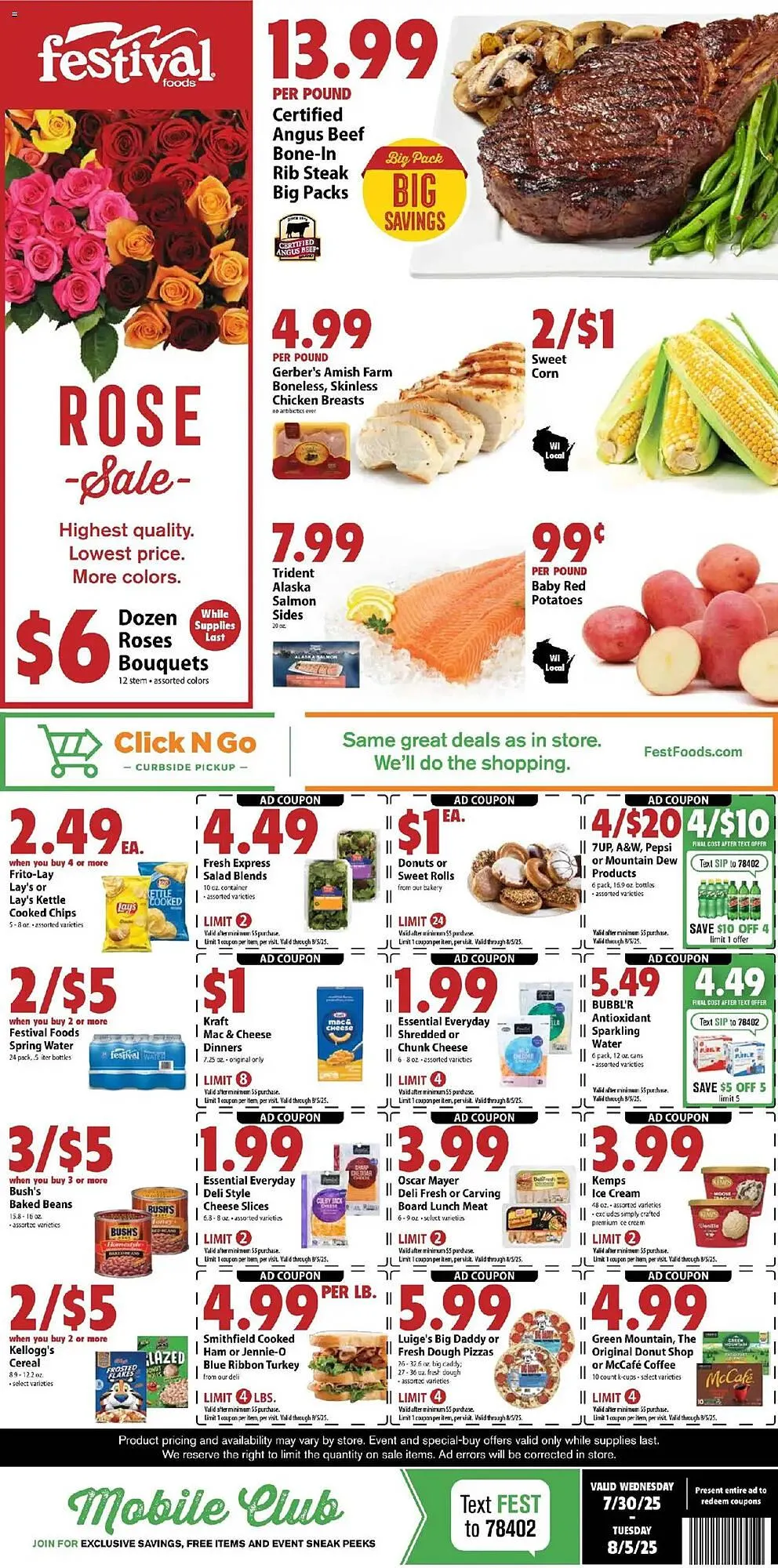 Weekly ad Festival Foods Weekly Ad from July 30 to August 6 2025 - Page 1