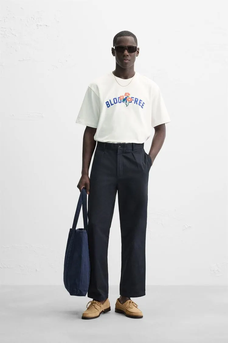 EMBROIDERED TEXT T-SHIRT