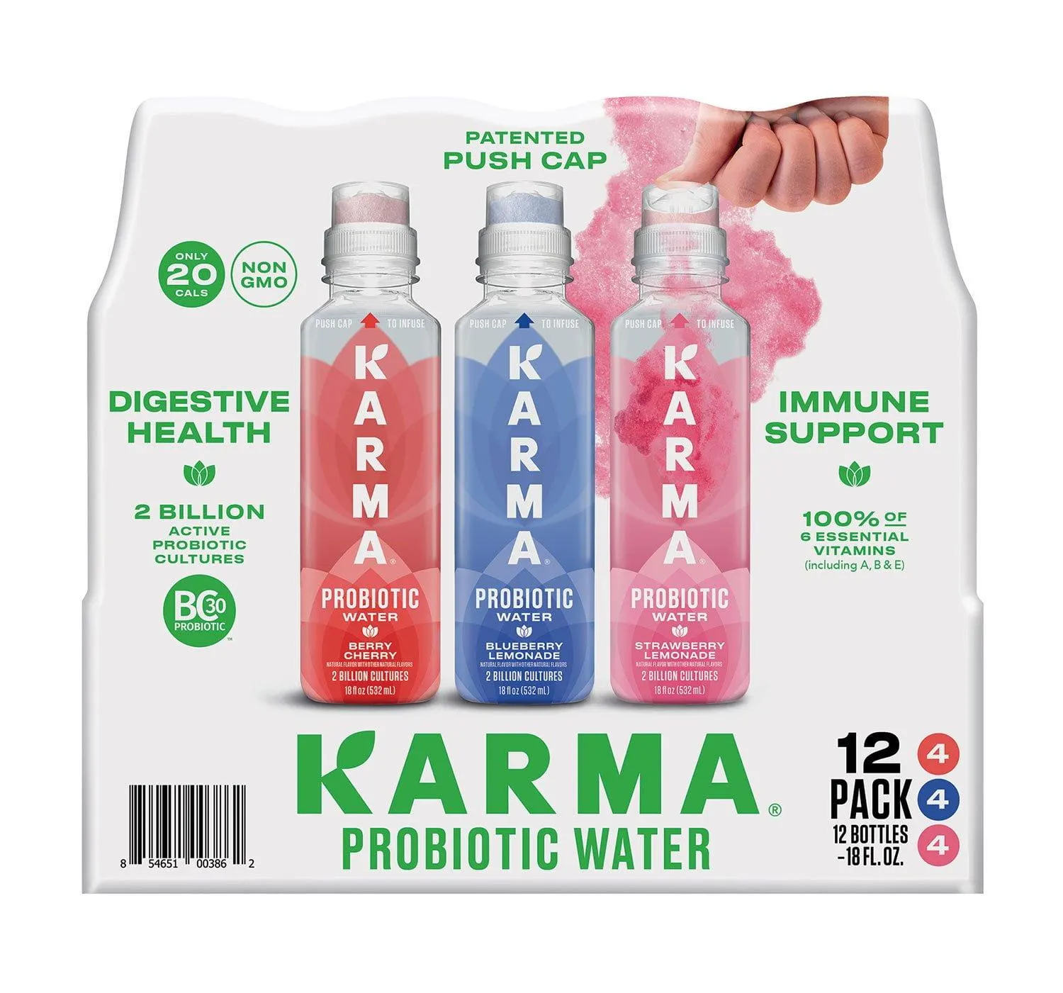 Karma Probiotic Water Variety Pack 18 oz., 12 pk.