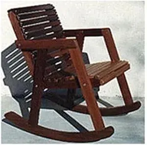 Woodcraft Project Paper Plan To Build Modern Porch Rocker - Material Not Included