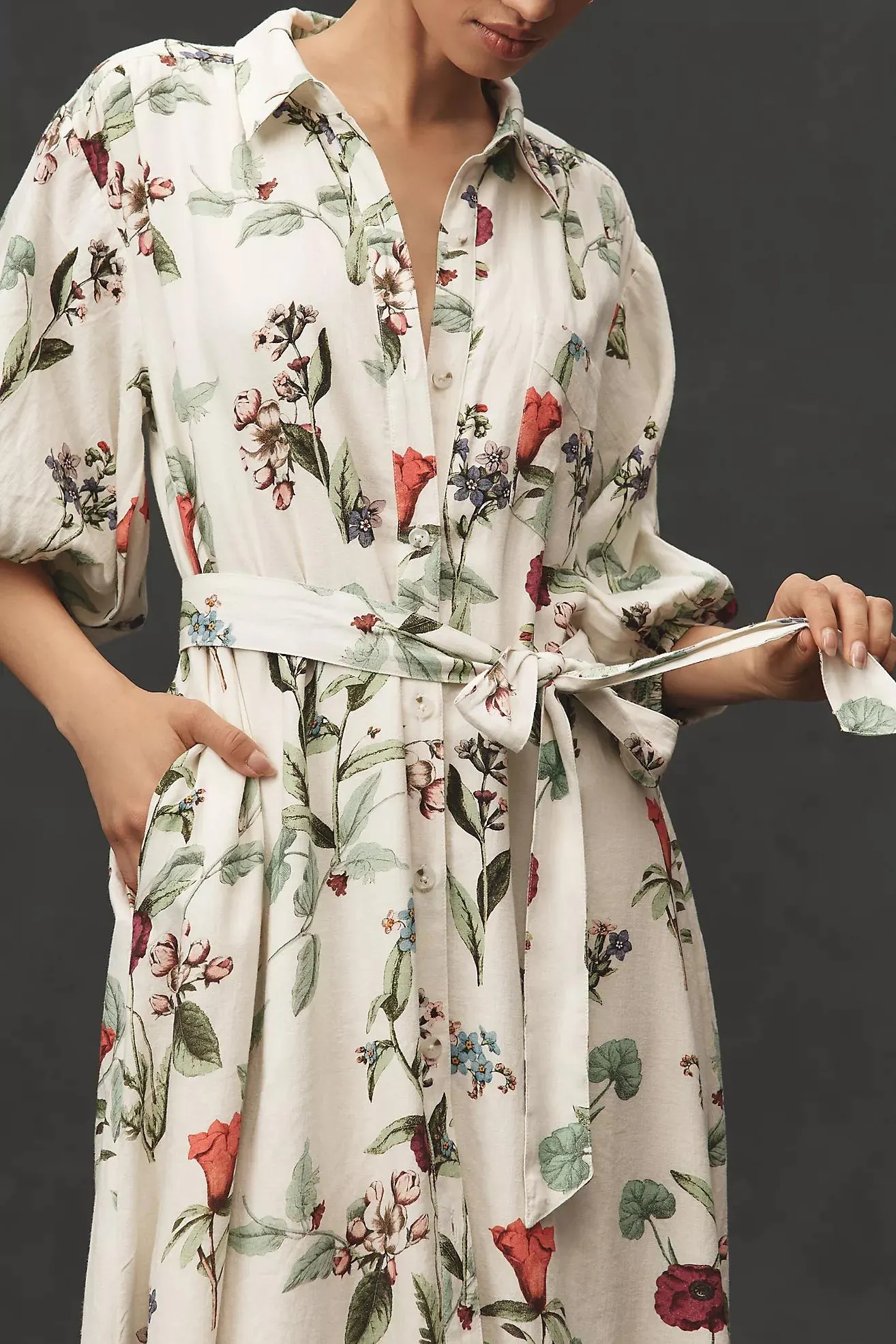 The Mona Linen Shirt Dress by Maeve