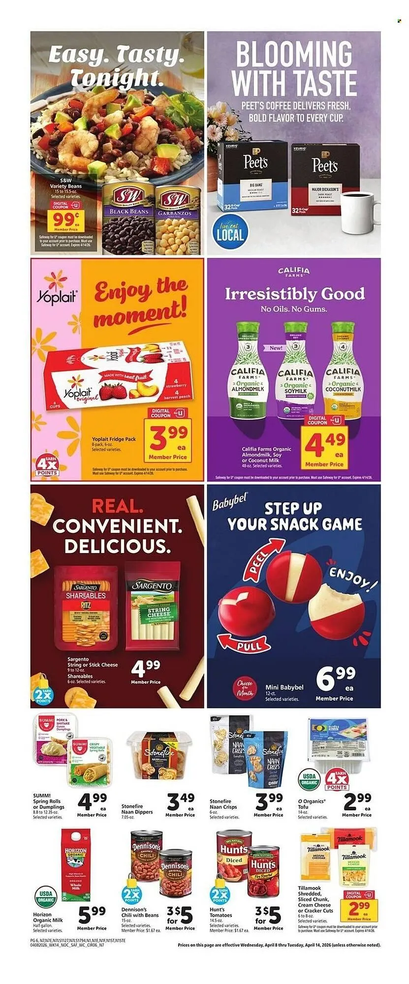 Weekly promotion Safeway weekly ad spanning from April 8 to April 14 2026 - Page 6 for Catalogue 365