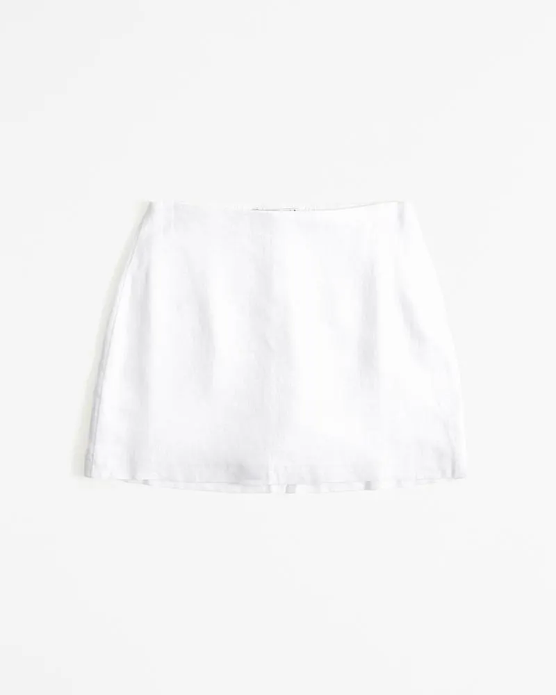 The A&F Scarlett Linen-Blend Mini Skort