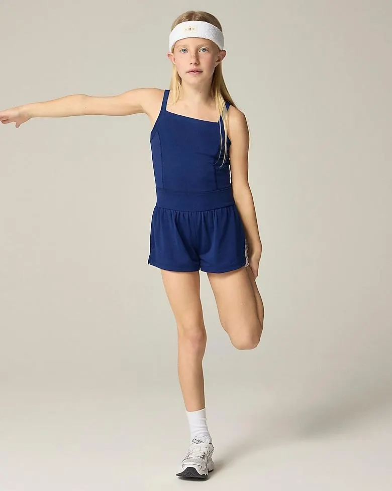 Girls' romper in performance jersey